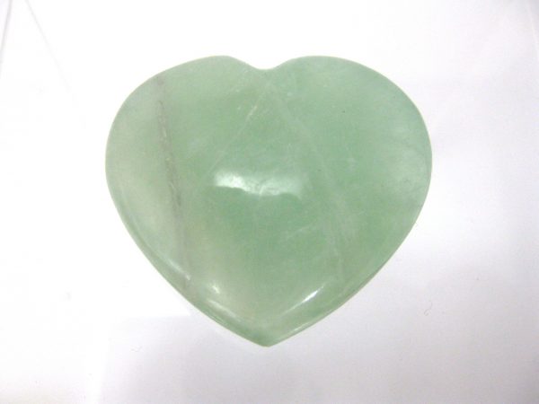 Genuine Green Fluorite Metaphysical Polished Mineral Heart from Madagascar for Sale. #5