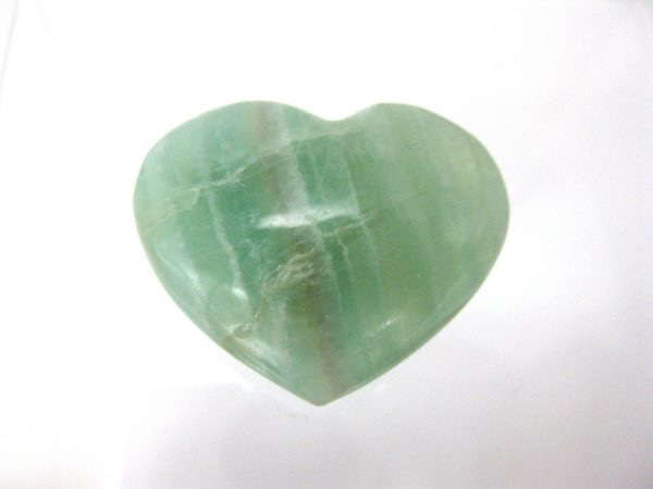 Genuine Green Fluorite Metaphysical Polished Mineral Heart from Madagascar for Sale. #6