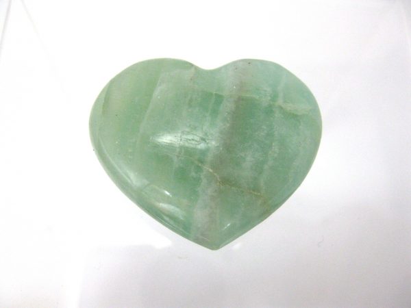 Genuine Green Fluorite Metaphysical Polished Mineral Heart from Madagascar for Sale. #6a