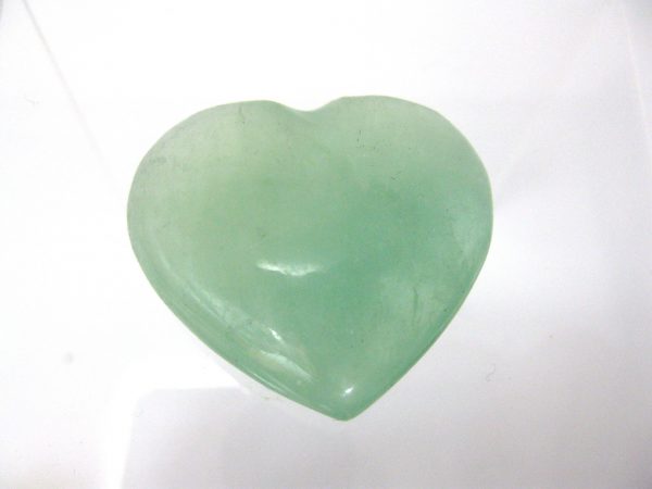 Genuine Green Fluorite Metaphysical Polished Mineral Heart from Madagascar for Sale. #7