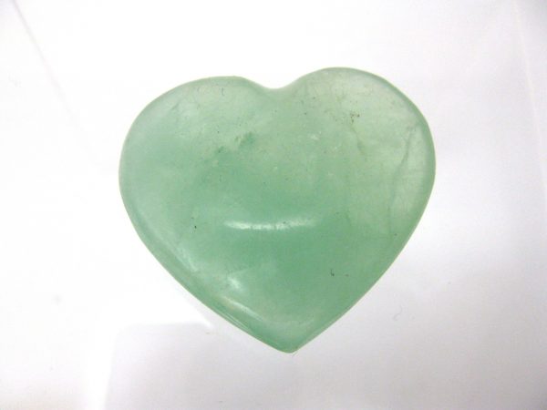 Genuine Green Fluorite Metaphysical Polished Mineral Heart from Madagascar for Sale. #7a