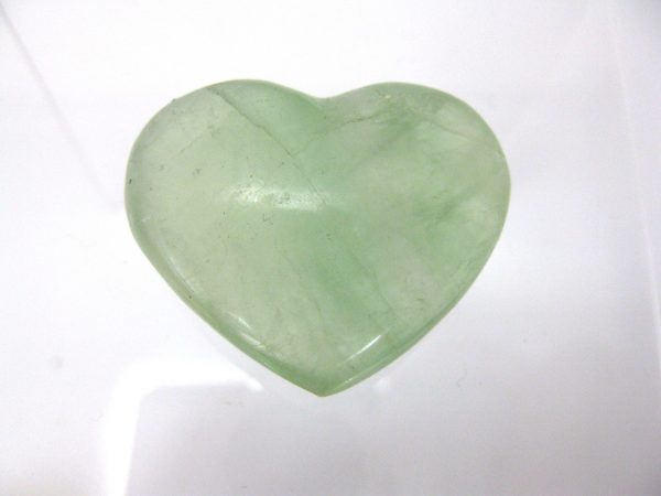 Genuine Green Fluorite Metaphysical Polished Mineral Heart from Madagascar for Sale. #9