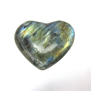 Genuine Labradorite Metaphysical Polished Mineral Heart from Madagascar for Sale. #1