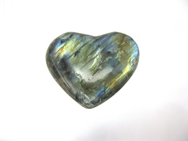 Genuine Labradorite Metaphysical Polished Mineral Heart from Madagascar for Sale. #1