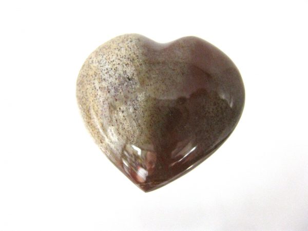 Genuine Petrified Wood Metaphysical Polished Mineral Heart from Madagascar for Sale. #10a