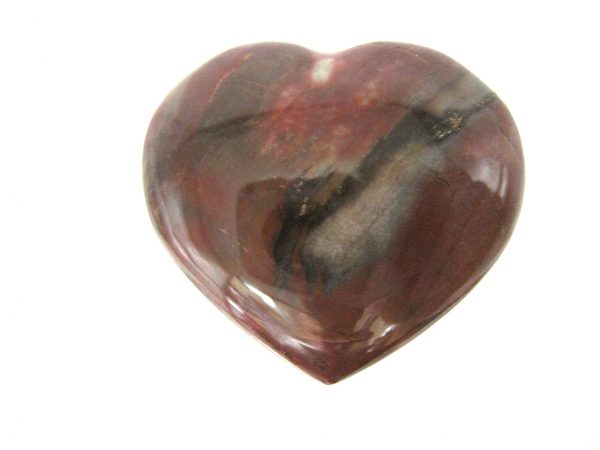 Genuine Petrified Wood Metaphysical Polished Mineral Heart from Madagascar for Sale. #1a