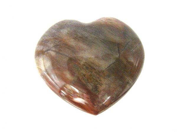 Genuine Petrified Wood Metaphysical Polished Mineral Heart from Madagascar for Sale. #6a