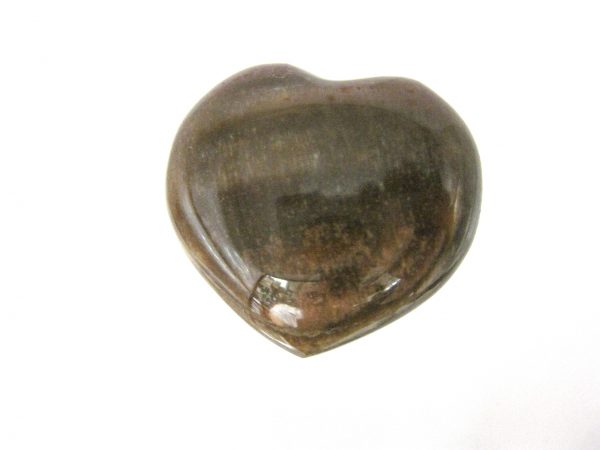 Genuine Petrified Wood Metaphysical Polished Mineral Heart from Madagascar for Sale. #8a