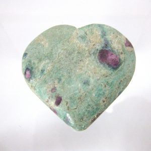 Genuine Fuchsite and Ruby Metaphysical Polished Mineral Heart from Madagascar for Sale. #5