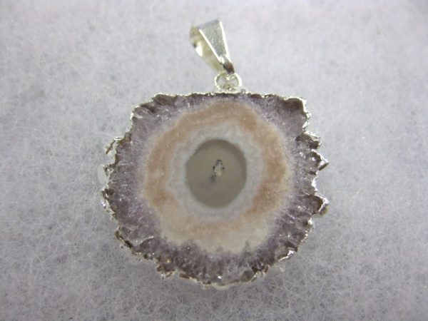 Silver Plated Amethyst Mineral Pendant For Sale #12