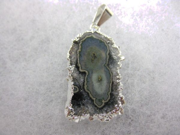 Silver Plated Amethyst Mineral Pendant For Sale #9