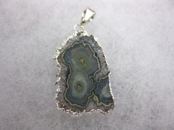 Silver Plated Amethyst Mineral Pendant For Sale #9a