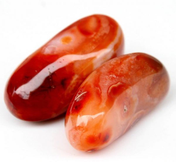 Tumbled Red And White Agate Metaphysical Stone From China For Sale