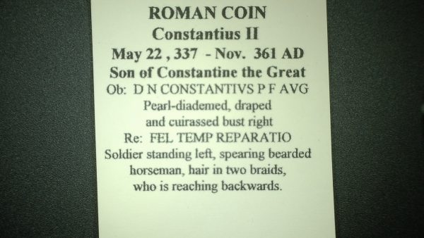 Genuine Constantius II Roman Bronze Coin for Sale #13