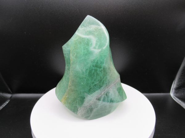 Genuine Green Fluorite Metaphysical Free Form Polished Mineral from Madagascar for Sale #3