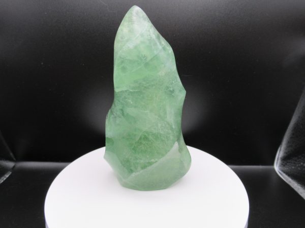 Genuine Green Fluorite Metaphysical Free Form Polished Mineral from Madagascar for Sale #4