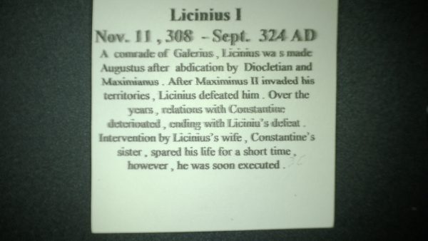 Genuine Licinius-I-Roman Bronze Coin for Sale #19a
