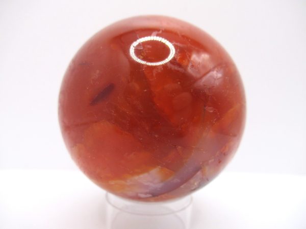 Genuine Carnelian Metaphysical Polished Mineral Sphere from Madagascar for Sale. #3a