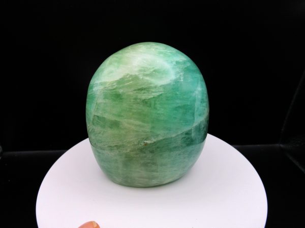 Genuine Green Fluorite Metaphysical Free Form Polished Mineral from Madagascar for Sale #2