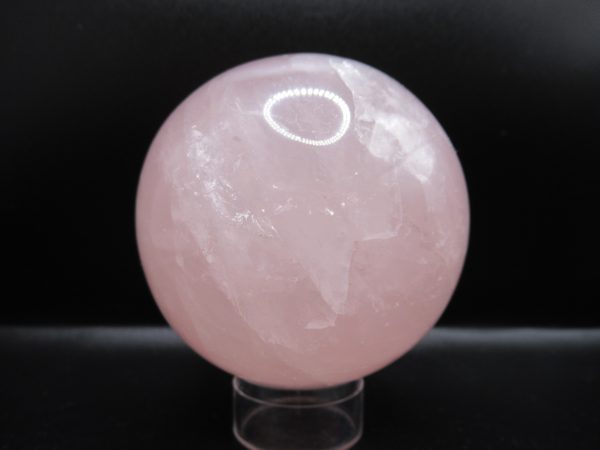 Genuine Rose Quartz Metaphysical Polished Mineral Sphere from Madagascar for Sale. #1a