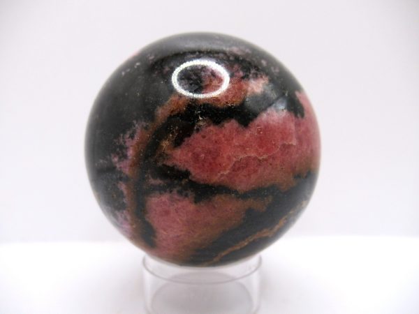 Genuine Rhodonite Metaphysical Polished Mineral Sphere from Madagascar for Sale. #4