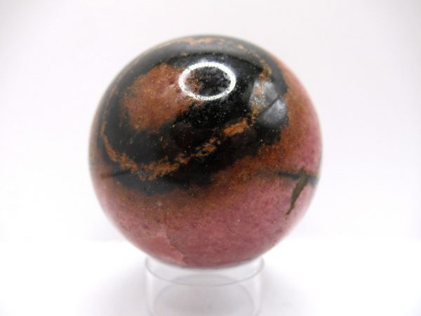 Genuine Rhodonite Metaphysical Polished Mineral Sphere from Madagascar for Sale. #4a