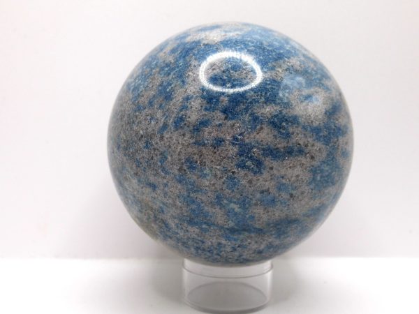 Genuine Raindrop Azurite Metaphysical Polished Mineral Sphere from Madagascar for Sale. #4