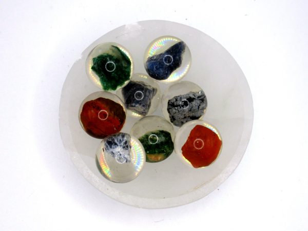 Genuine Acrylic Marbles with Minerals Included in them.