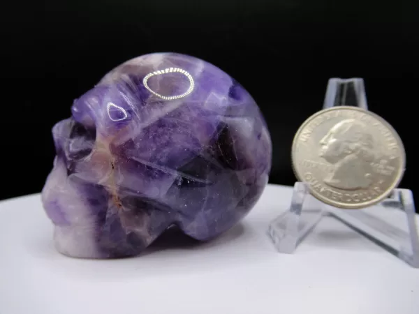 Polished Amethyst Metaphysical Skull for Sale #1