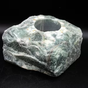 Natural Aventurine Mineral Candle Holder #4 For Sale