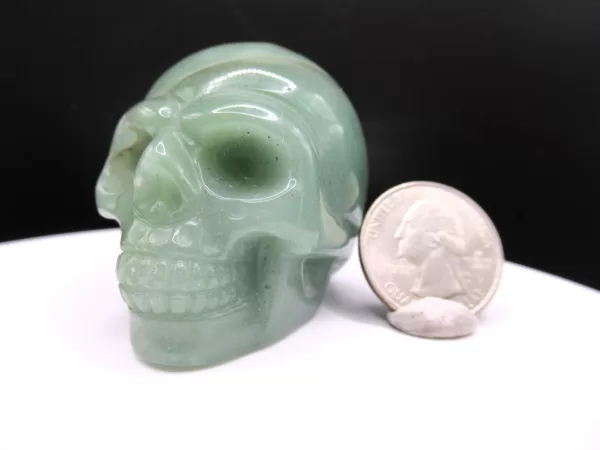 Polished Aventurine Metaphysical Skull for Sale #1