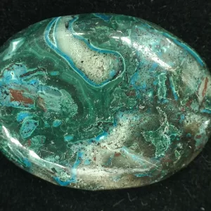 Azurite & Malachite Cabochon #4 For Sale