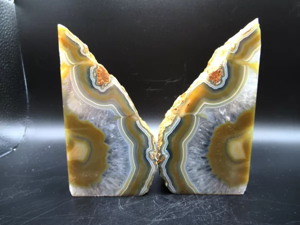 Genuine Brazil Agate Polished Bookend For Sale #1b