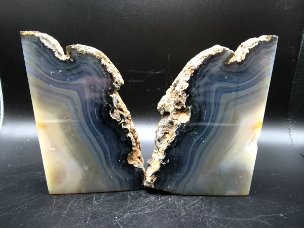 Genuine Brazil Agate Polished Bookend For Sale #2b