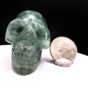 Polished Fluorite Metaphysical Skull for Sale #4