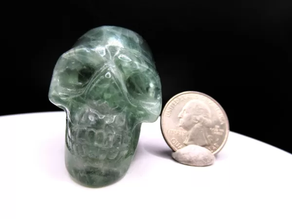 Polished Fluorite Metaphysical Skull for Sale #4