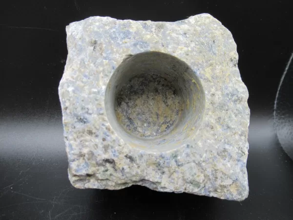 Natural Sodalite Mineral Candle Holder #1 For Sale