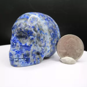 Polished Lapis Lazuli Metaphysical Skull for Sale #1