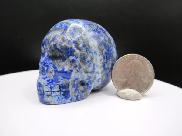 Polished Lapis Lazuli Metaphysical Skull for Sale #1