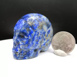 Polished Lapis Lazuli Metaphysical Skull for Sale #2