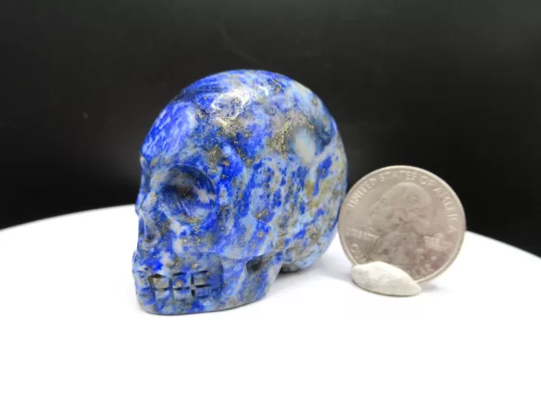 Polished Lapis Lazuli Metaphysical Skull for Sale #2