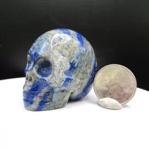 Polished Lapis Lazuli Metaphysical Skull for Sale #3