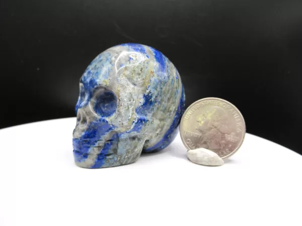 Polished Lapis Lazuli Metaphysical Skull for Sale #3