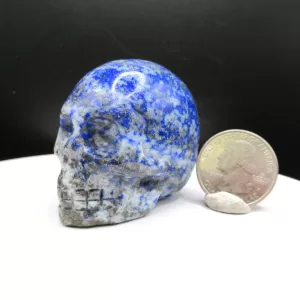 Polished Lapis Lazuli Metaphysical Skull for Sale #4