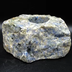 Natural Sodalite Mineral Candle Holder #4 For Sale