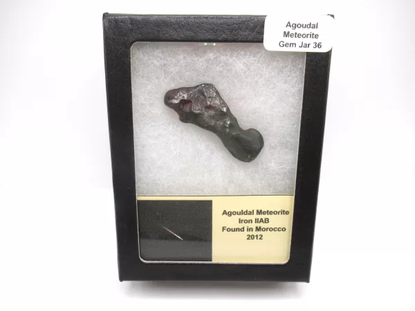 Genuine Agoudal Meteorite in Gem Jar For Sale #36