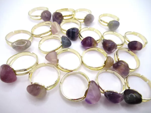 Fluorite Mineral Ring | Adjustable