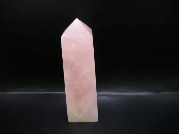 Genuine Rose Quartz Metaphysical Obelisk For Sale #2c