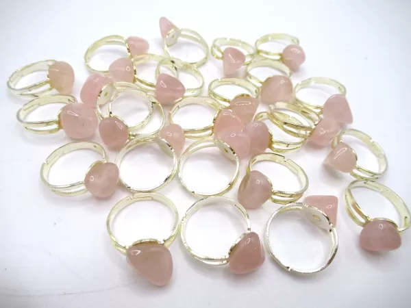 Rose Quartz Mineral Rings | Adjustable