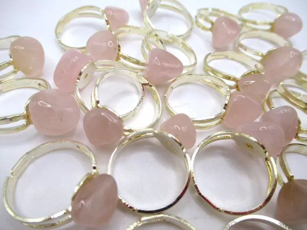 Rose Quartz Mineral Rings | Adjustable - Image 2